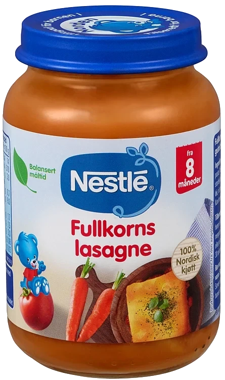 Fullkornslasagne 8m 190g