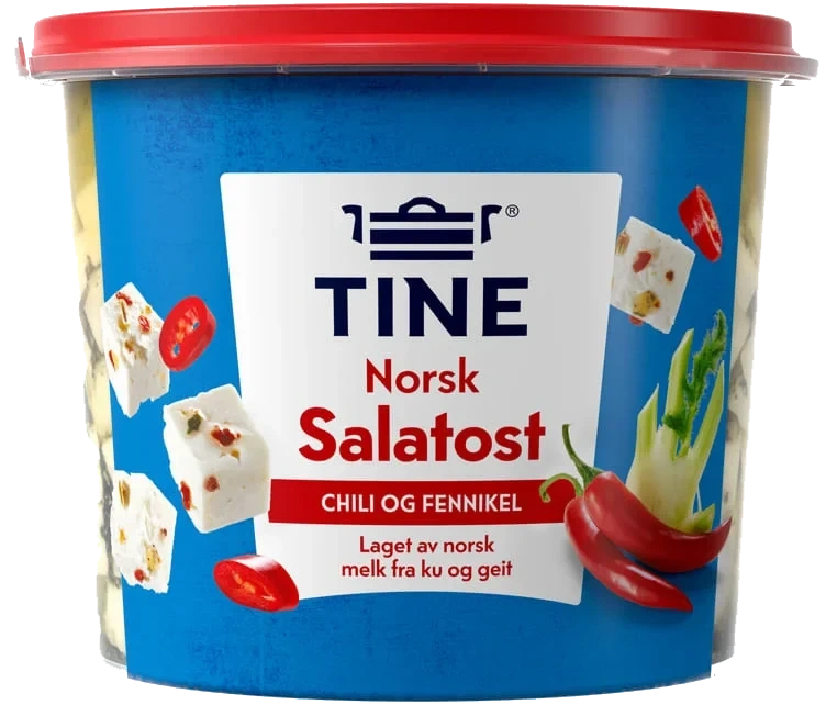 Salatost Chili&Fenikkel 220g Tine