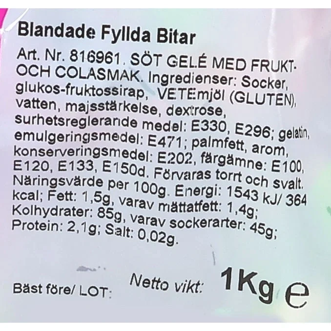 Gelégodis Frukt & Cola