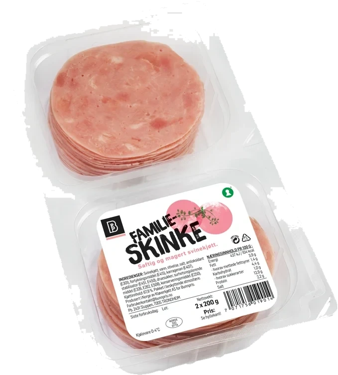 BUNNPRIS FAMILIESKINKE 2 x 200 g