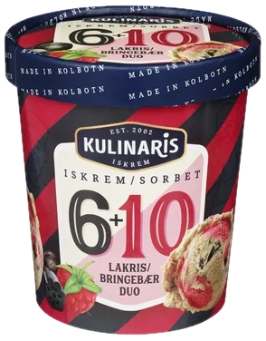 #6+10 Lakris/bringebær Duo 0.5 l Kulinaris