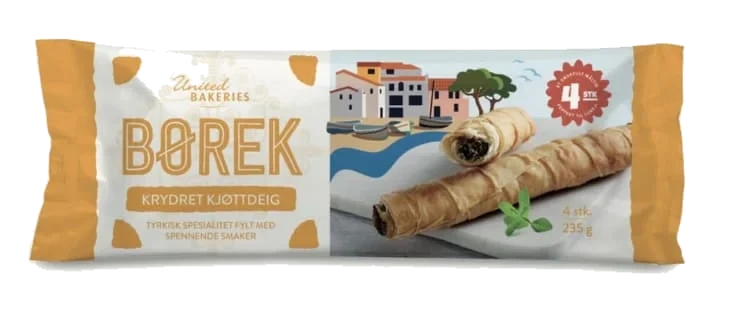 Børek Kjøttdeig 4x100g United Bakeries