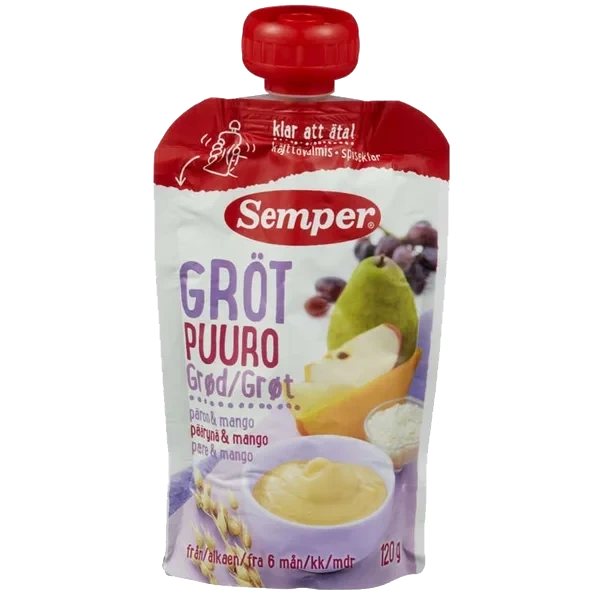 Grøt Frukt 6mnd 120g Semper