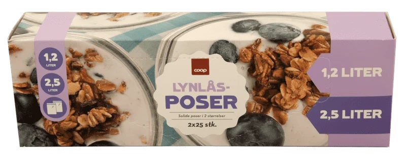 Coop Lynlåspose 2 størrelser