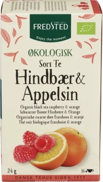 Svart te Hallon & apelsin 16-pack Eko