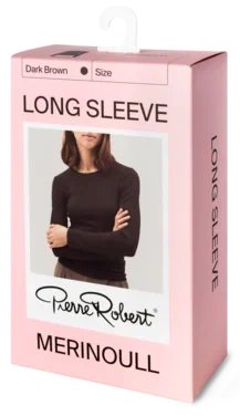 Wool Long Sleeve Dark Brown S Pierre Robert