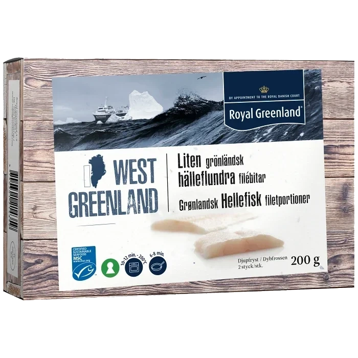 Liten grönländsk hälleflundra MSC 200g Royal Greenland