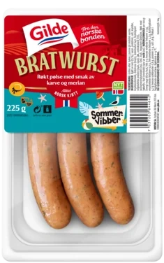 Spesialpølse Røkt Bratwurst 225g Enh