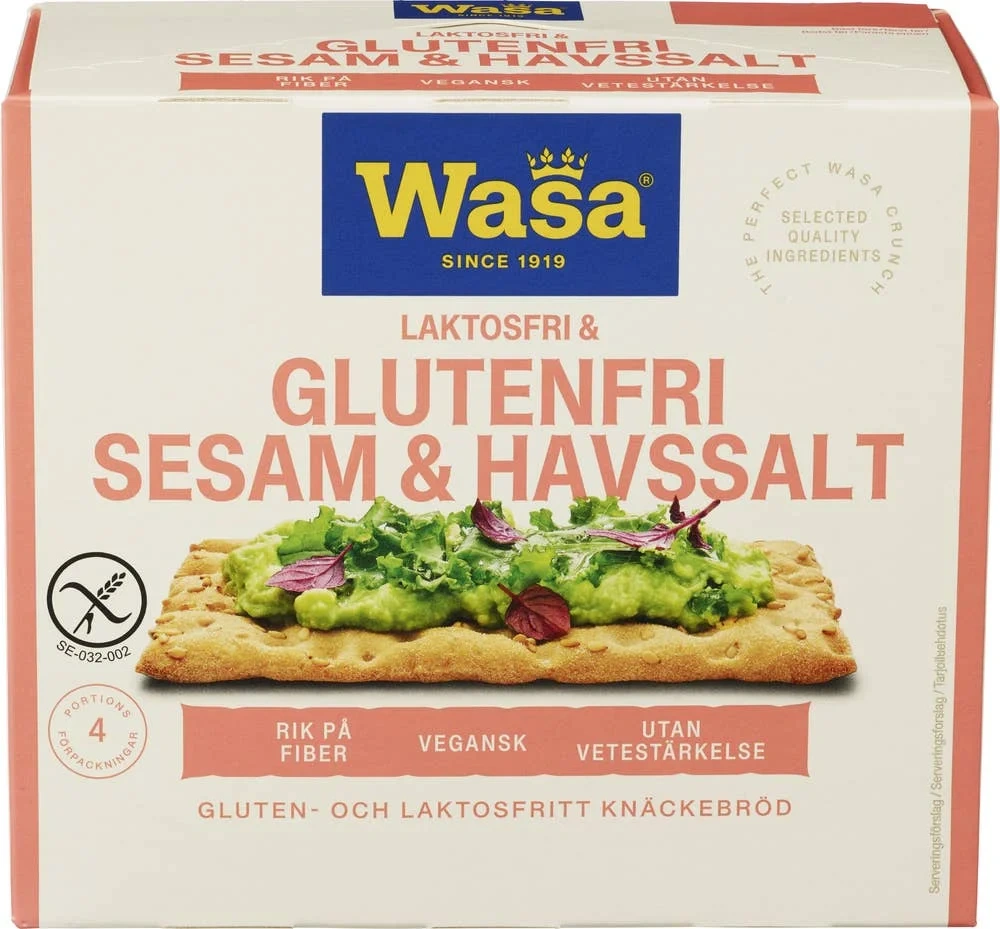 Knekkebrød Glutenfri Sesam & Havsalt
