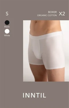 Men's Boxer, 2-pack, Black/white, S