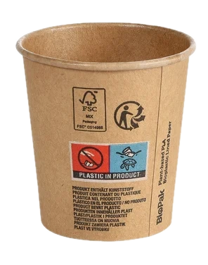 Drikkebeger Papp/pla 12cl Brun