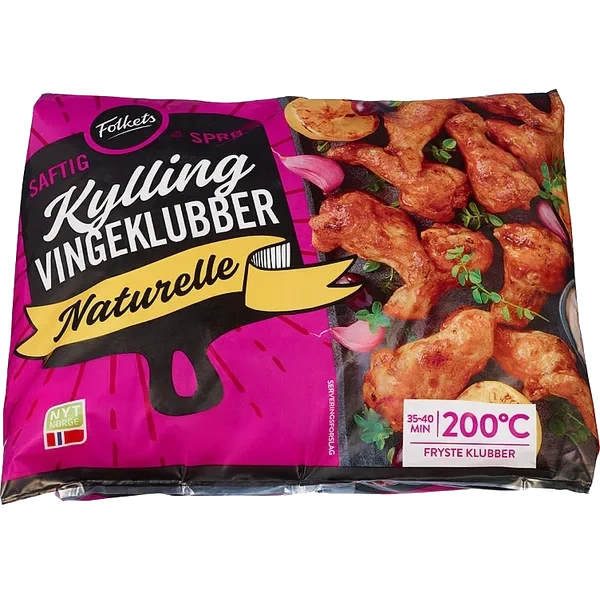 Kylling V.klubber Naturell Ca1,2kg Folkets