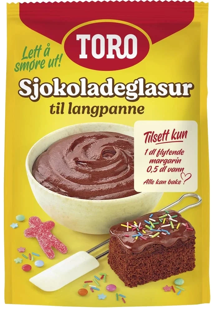Sjokoladeglasur Til Langpanne 350g Toro