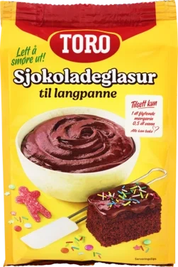 Sjokoladeglasur Til Langpanne 350g Toro