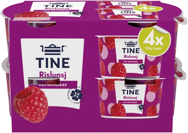 Tine Rislunsj Bringebær 4x150g