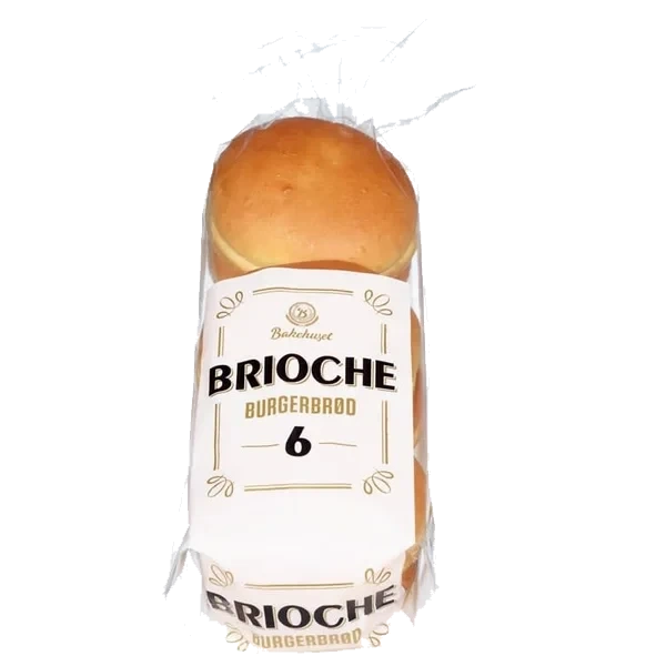 Burgerbrød Brioche 6stk 450g Bakehuset