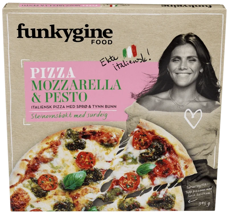 Funkygine Pizza Mozzarella & Pesto 395g