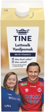 Lettmelk m/vaniljesmak 1,75l Tine