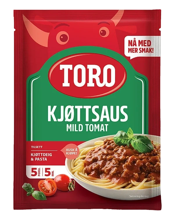 Kjøttsaus Mild Tomat 55g Toro