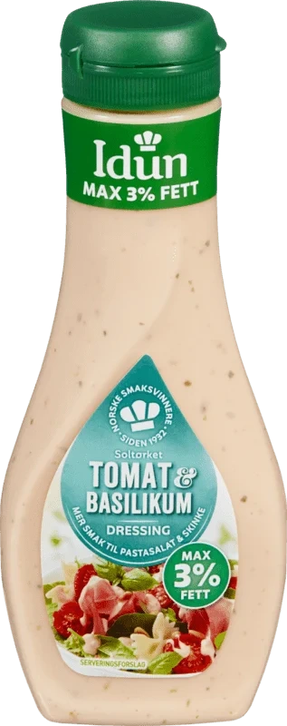 Idun Dressing Tomat & Basilikum Max 3% 254g