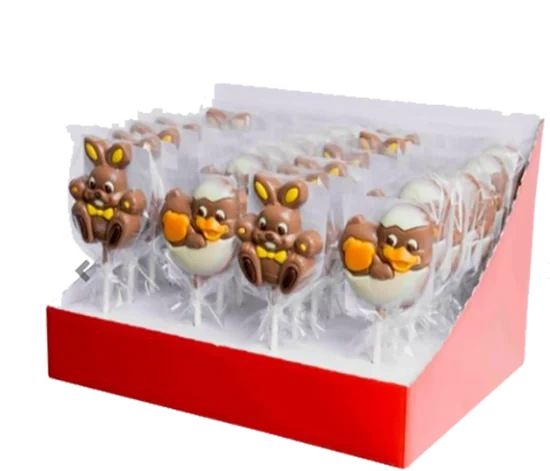 Sjokolade-Lollipop Påskefigur 30g Assortert pr stk