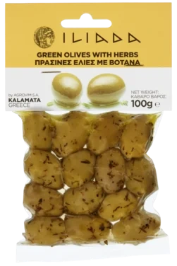 Oliven Grønn m/Urter 100g Iliada