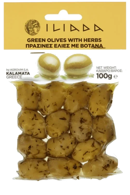 Oliven Grønn m/Urter 100g Iliada