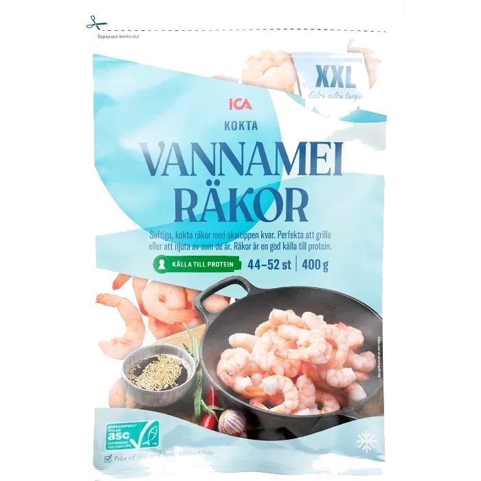 Vannameiräkor XXL 400g ICA