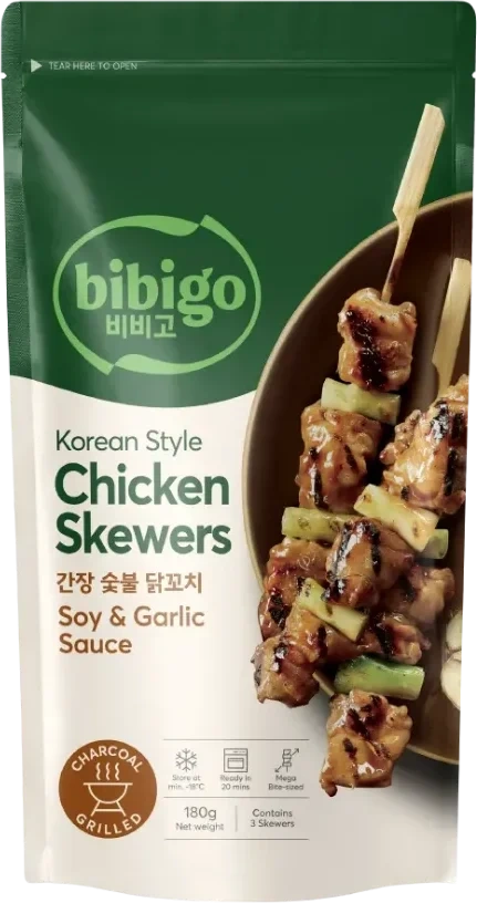 Bibigo Chicken Skewers Soy & Garlic 180g