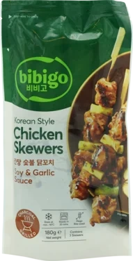 Bibigo Chicken Skewers Soy & Garlic 180g