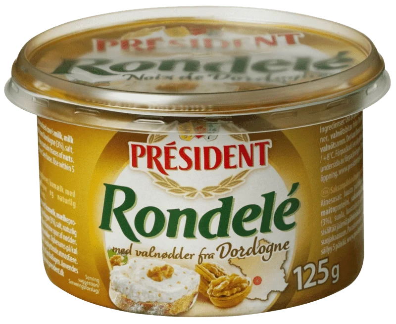 President Rondele med Valnøtt 125g