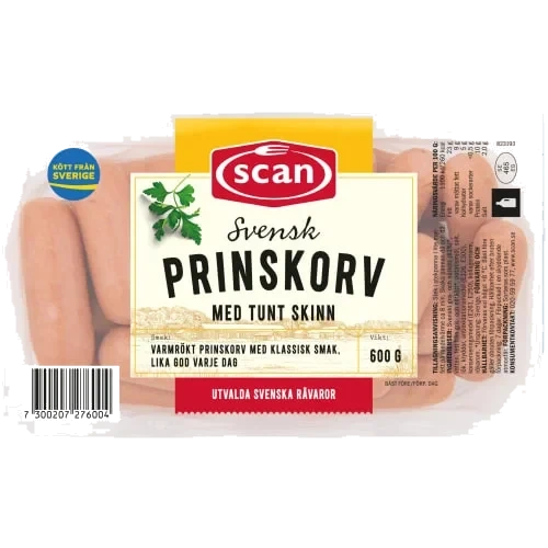 Prinskorv med Tunt Skinn