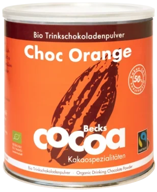 Choc Orange 55% Kakao 1,5kg, Økologisk & Fairtrade & Vegansk, Becks Cocoa