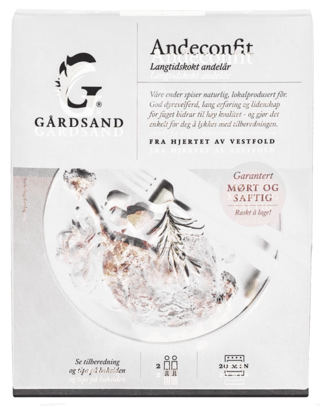 Gårdsande Andeconfit Lår Fersk 2pk