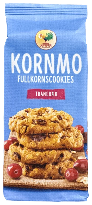 Kornmo Fullkornscookie Tranebær 200g