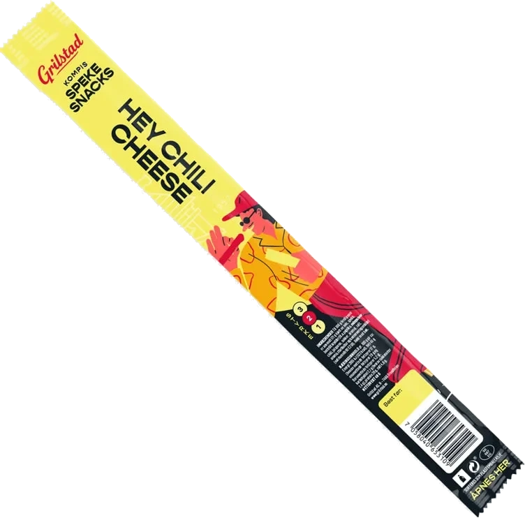 Spekesnacks Hey Chili/Cheese 40g Grilstad