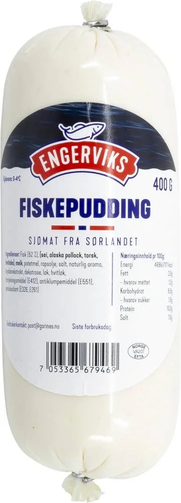 Rund Fiskepudding 400g Engerviks