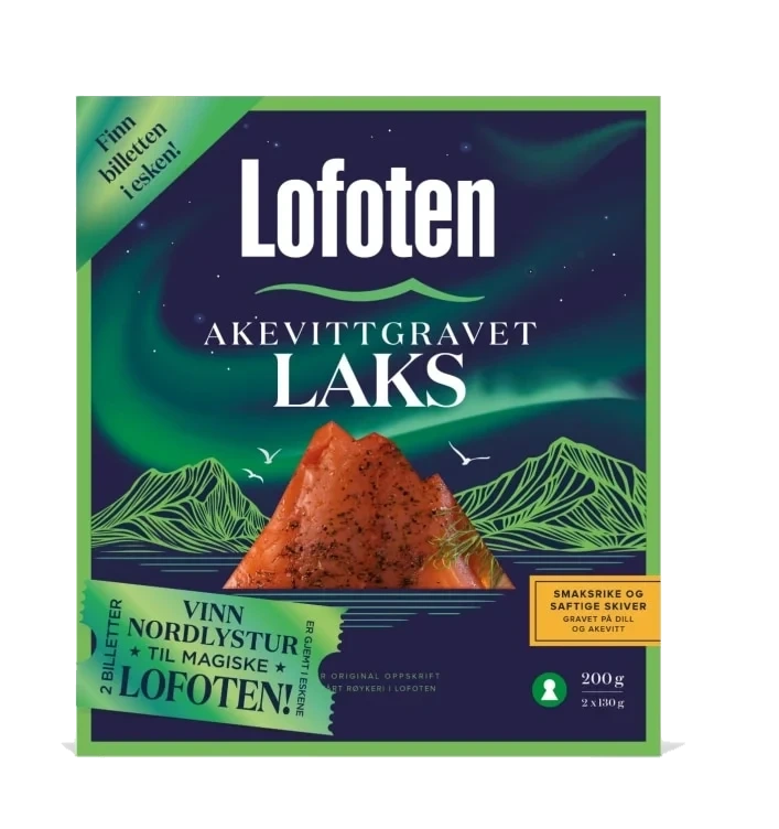 Laks Akevittgravet 200g Lofoten