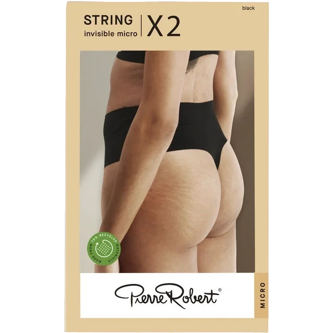 Stringtrosor Micro Svart Stl. M 2-pack