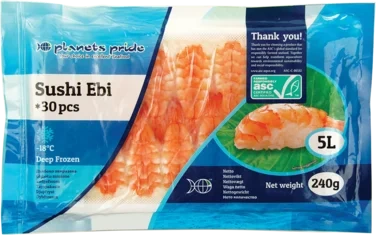 Asc Ebi Vannamei Rejer 5l, 9,0-9,5cm, 30x30stk