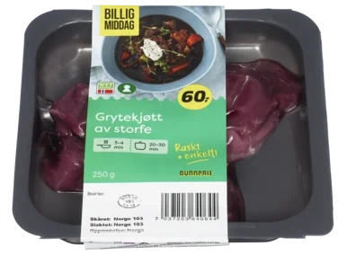 GRYTEKJØTT STORFE 250 g