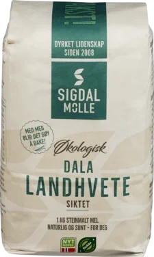 Dala Landhvete Siktet, 1 kg Økologisk Hvetemel Ø.spesialkorn