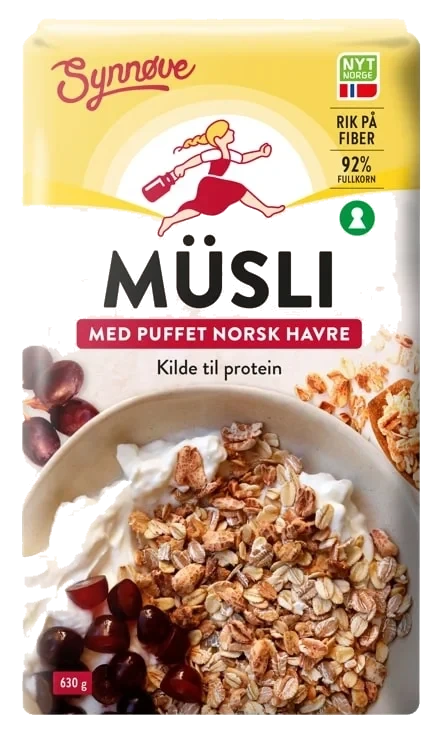Musli Puffet Havre 630g Synnøve