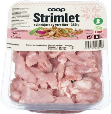 Coop Svinekjøtt Strimlet 350g