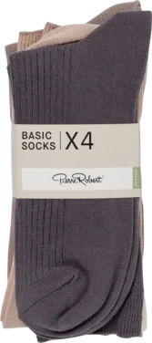 Basic Socks X4 Pastel Rib 37-40