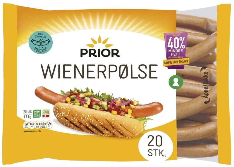 Prior Wienerpølser Kylling/Kalkun 1,3kg