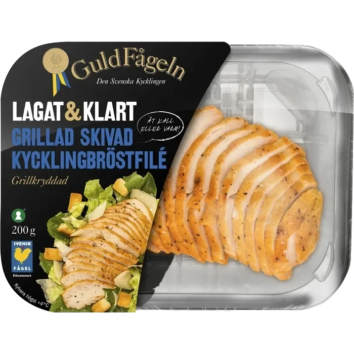 Kycklingbröstfilé grillad skivad 200g Guldfågeln