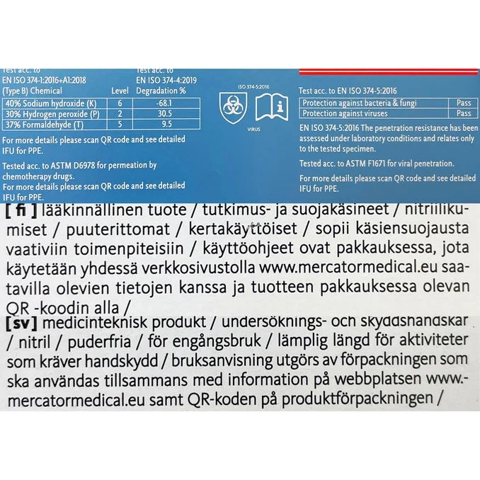 Nitrilhandskar Blå L 100-pack