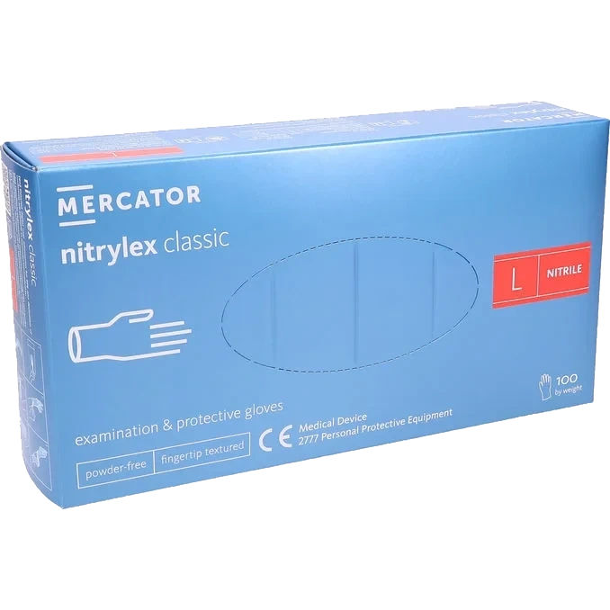 Nitrilhandskar Blå L 100-pack