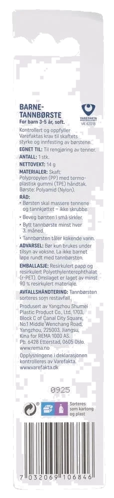 Barnetannbørste 3-5 år